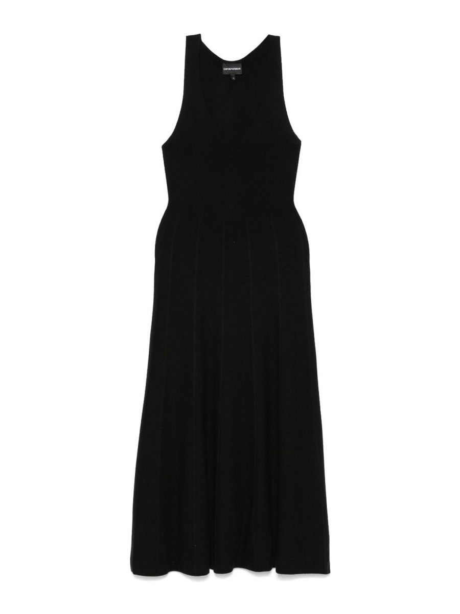 Emporio Armani Robe Au Genou - Noir