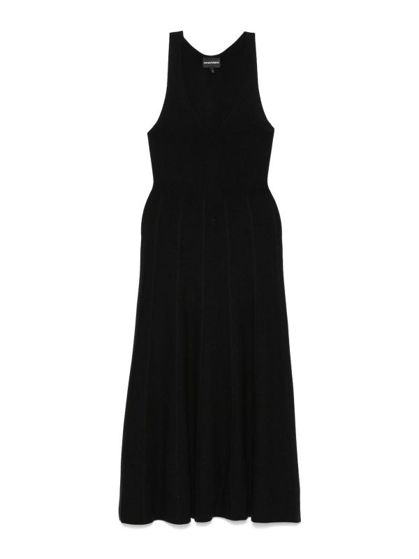 Emporio Armani Robe Au Genou - Noir