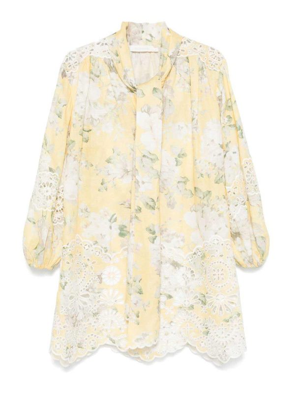 Zimmermann Robe Courte - Jaune