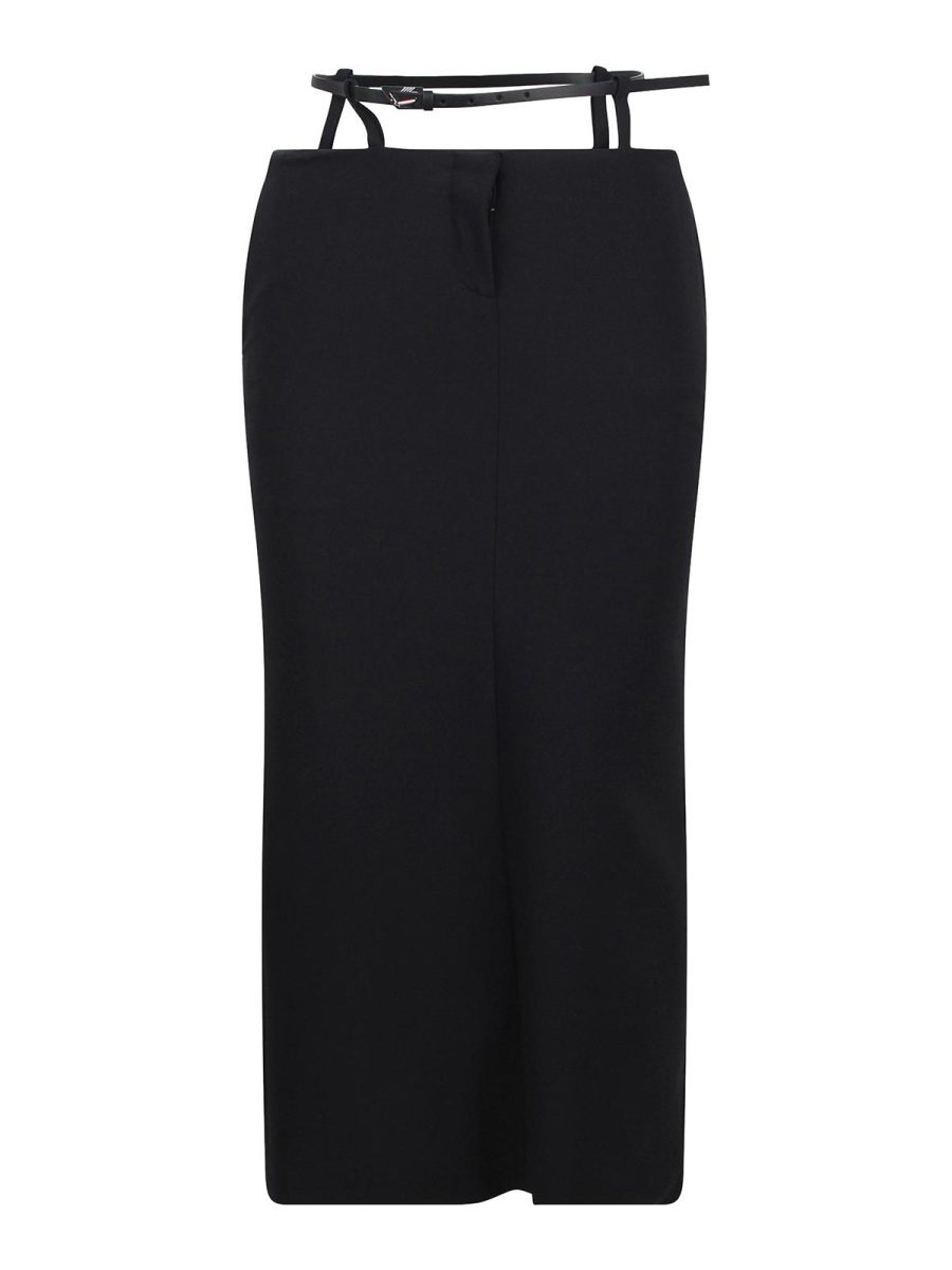 The Attico Jupe Midi - Noir