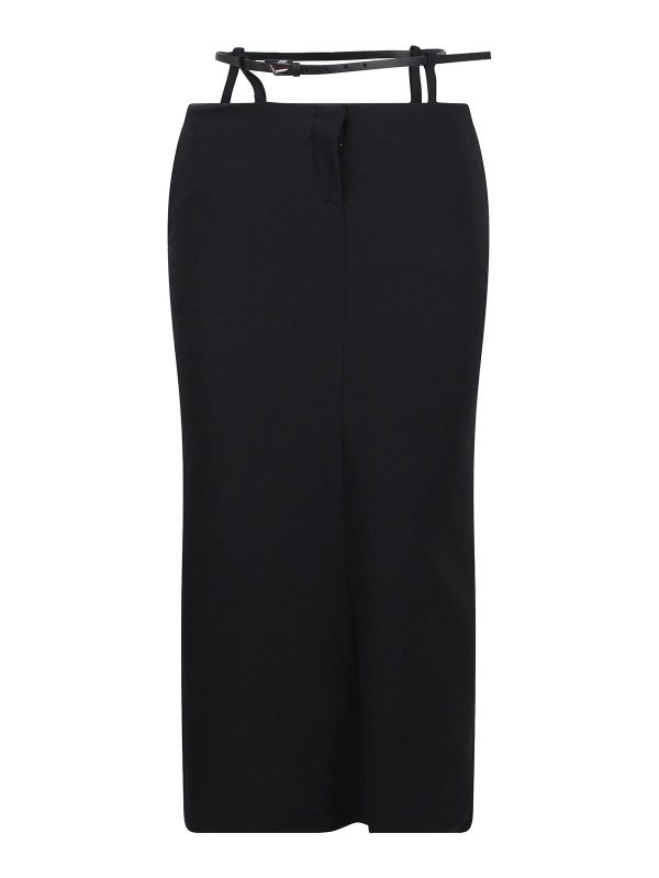 The Attico Jupe Midi - Noir
