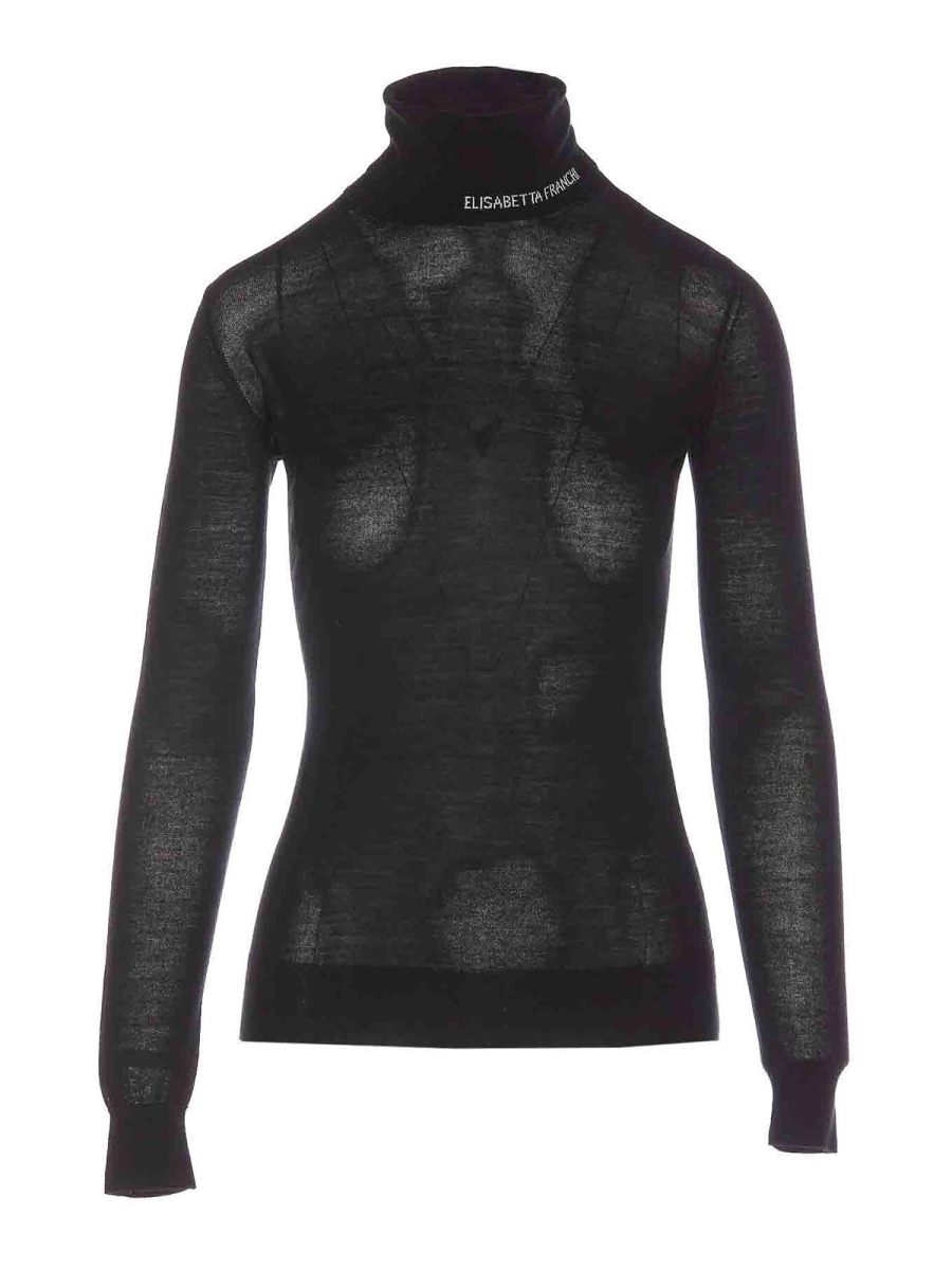Elisabetta Franchi Pull Col Rond - Noir