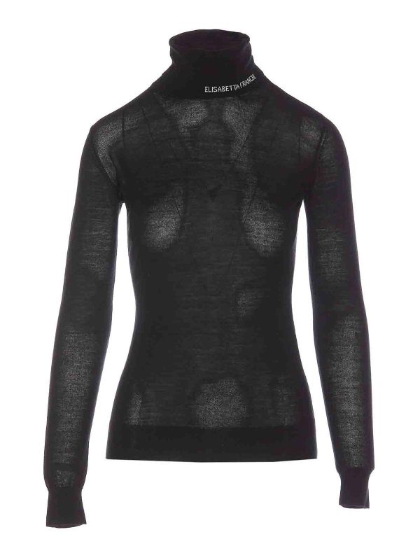 Elisabetta Franchi Pull Col Rond - Noir