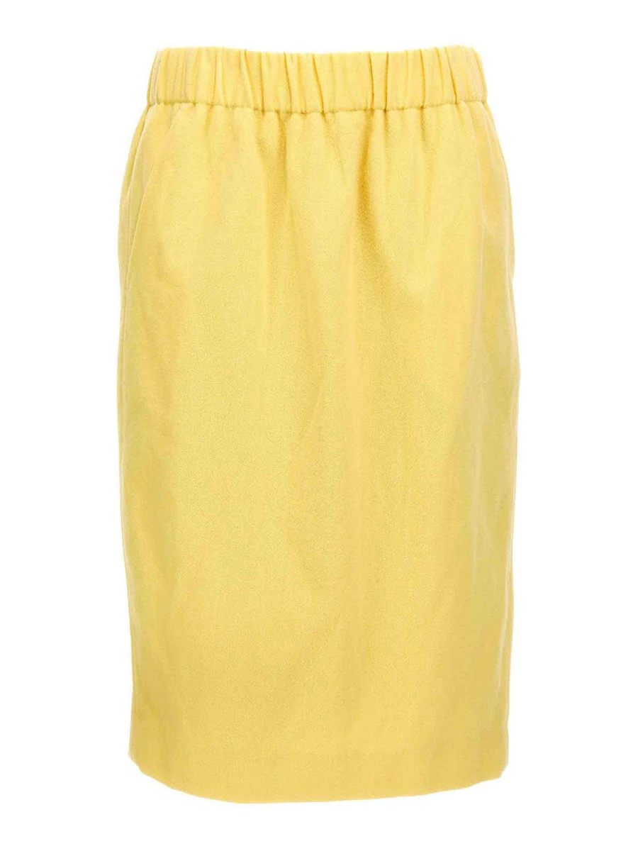 Dries Van Noten Jupe Midi - Jaune