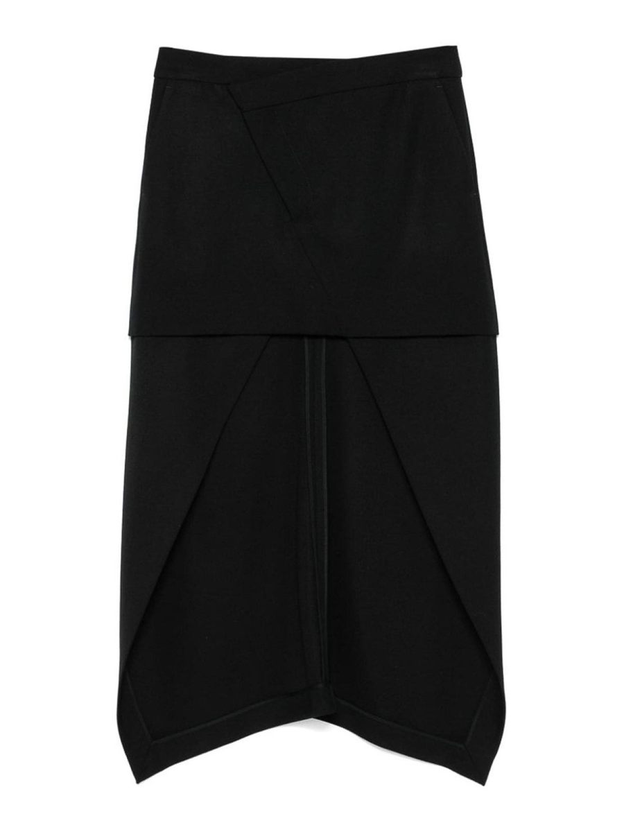 Alexander Mcqueen Jupe Midi - Noir