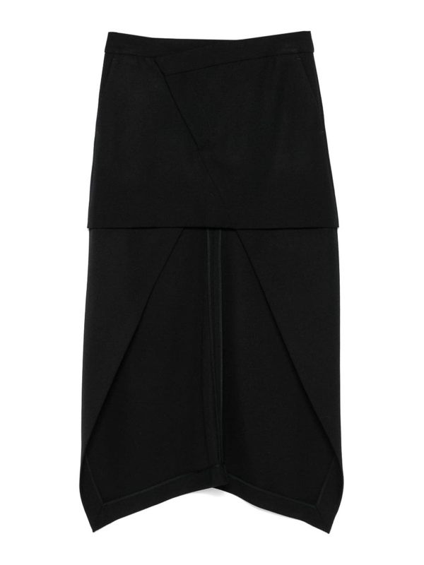 Alexander Mcqueen Jupe Midi - Noir
