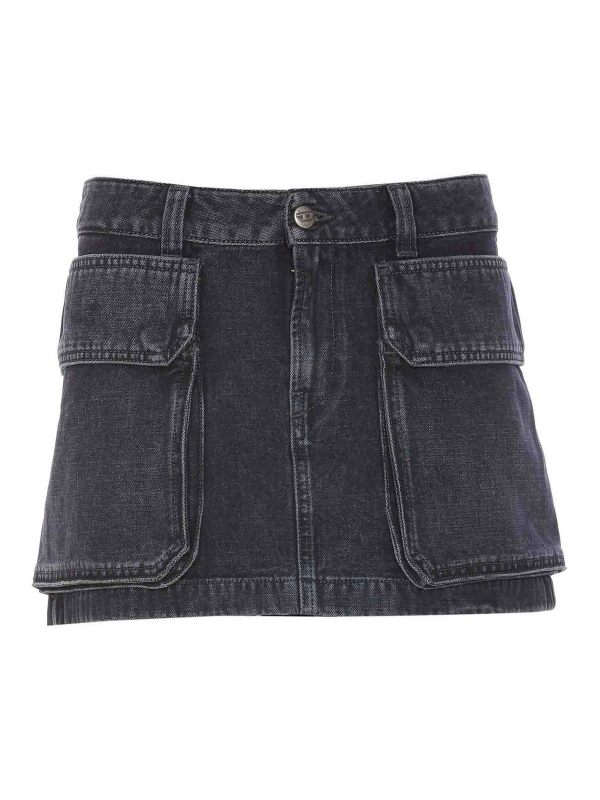 Diesel Jupe Midi - Noir