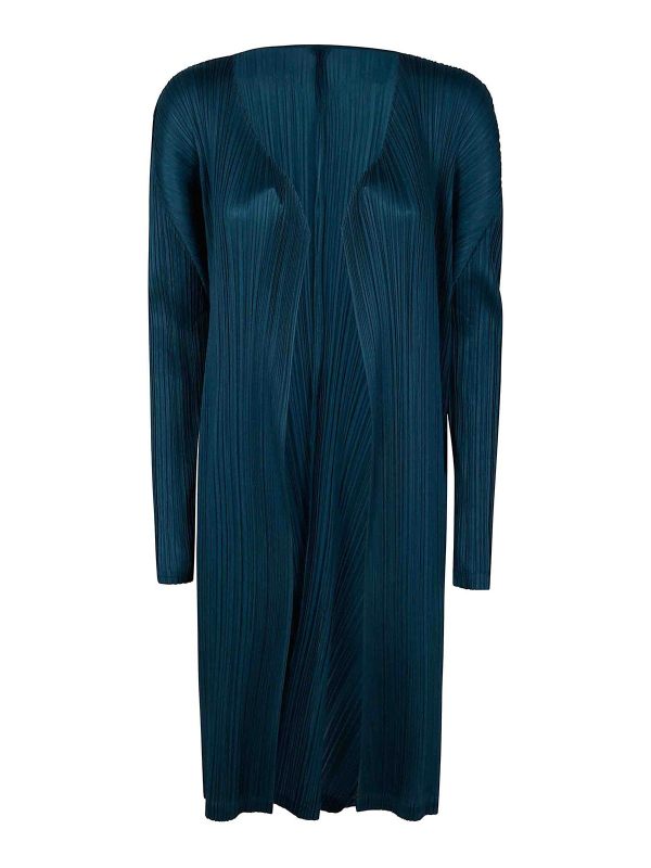Pleats Please Issey Miyake Cardigan - Bleu