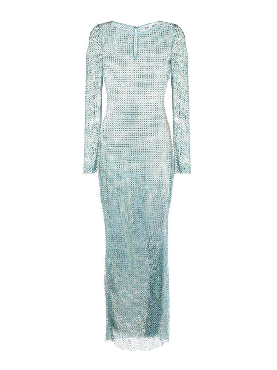 Self Portrait Maxi Robe - Vert