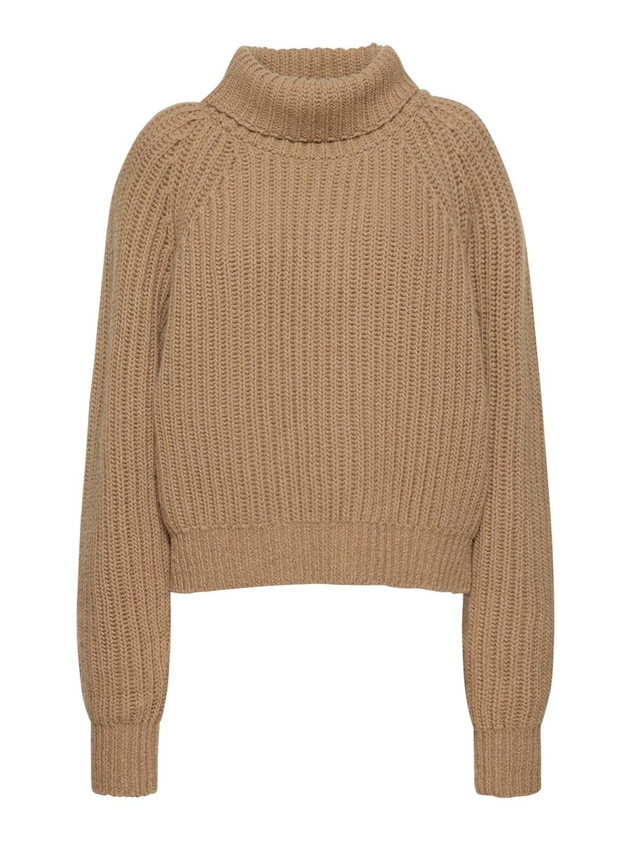 Patou Pull Col Rond - Beige