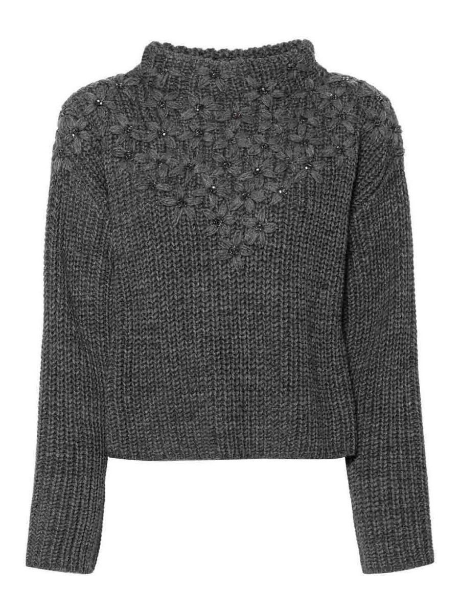 Liu Jo Pull Col Rond - Gris