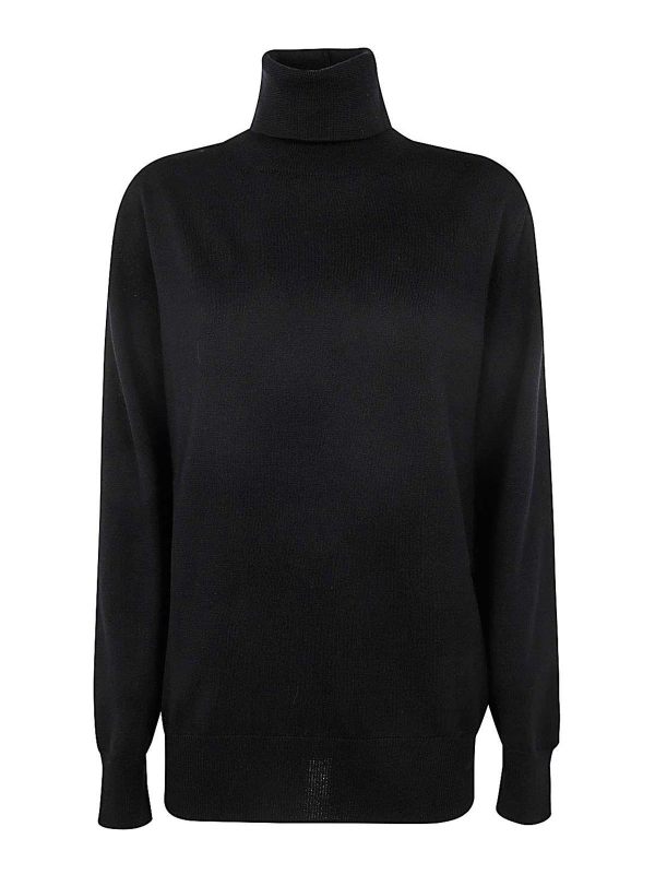 Jil Sander Pull Col Roulé - Noir