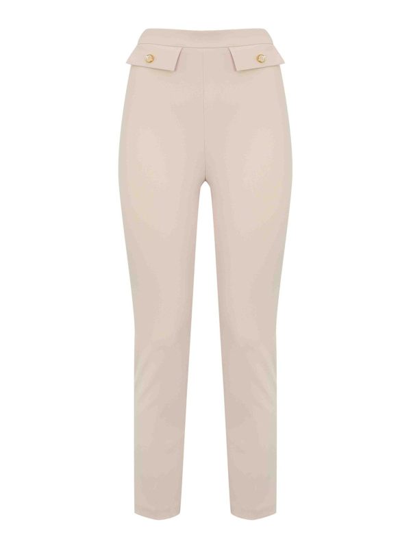 Elisabetta Franchi Pantalons Décontractés - Blanc