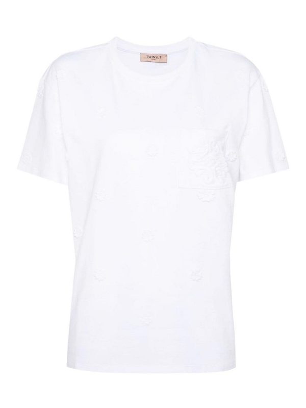 Twinset Pull Col Rond - Blanc