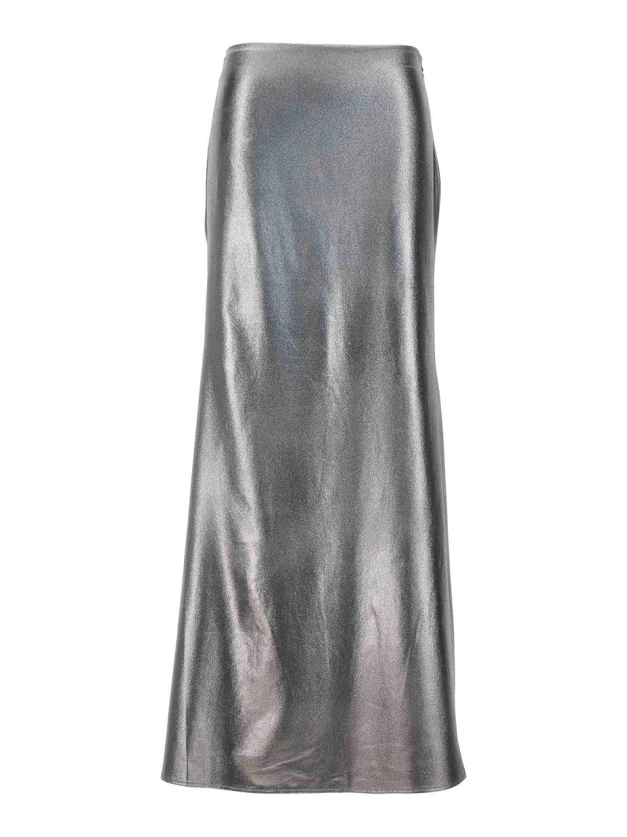 Rotate Birger Christensen Jupe Longue - Argent