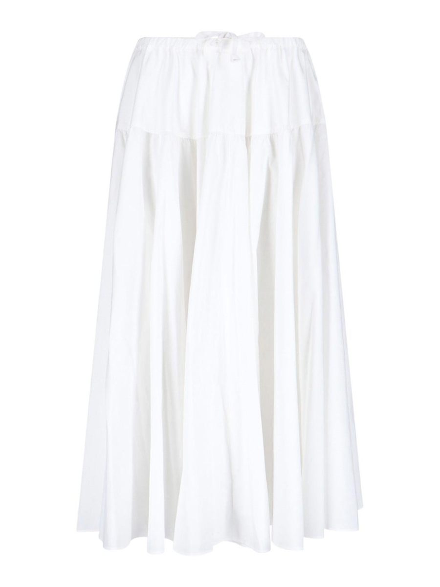 Patou Jupe Midi - Blanc