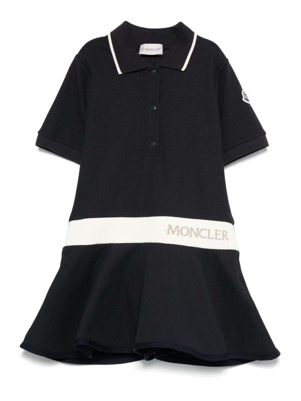 Moncler Robe Au Genou - Bleu