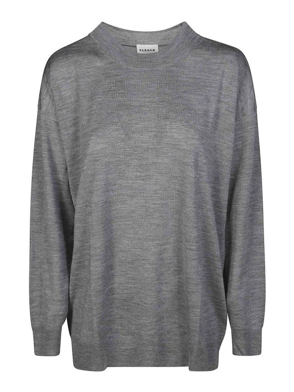 P. A.R. O.S. H. Pull Col Rond - Gris