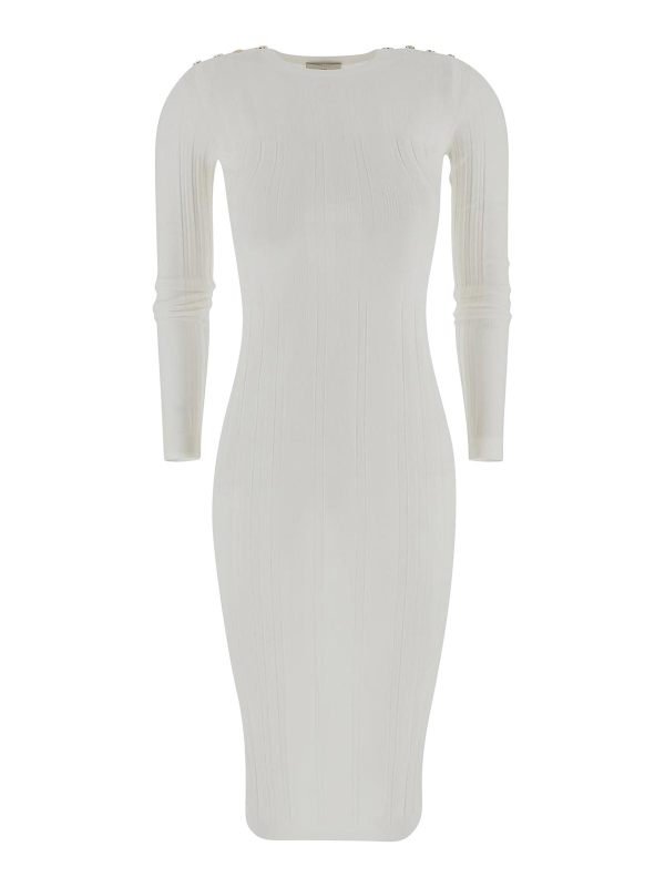 Elisabetta Franchi Robe Au Genou - Blanc