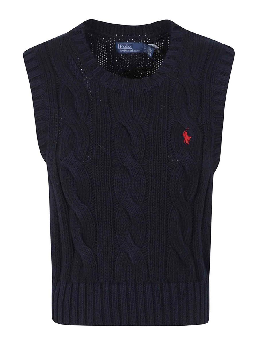 Polo Ralph Lauren Pull Col Rond - Bleu Foncé