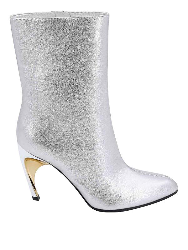 Alexander Mcqueen Bottines - Argent