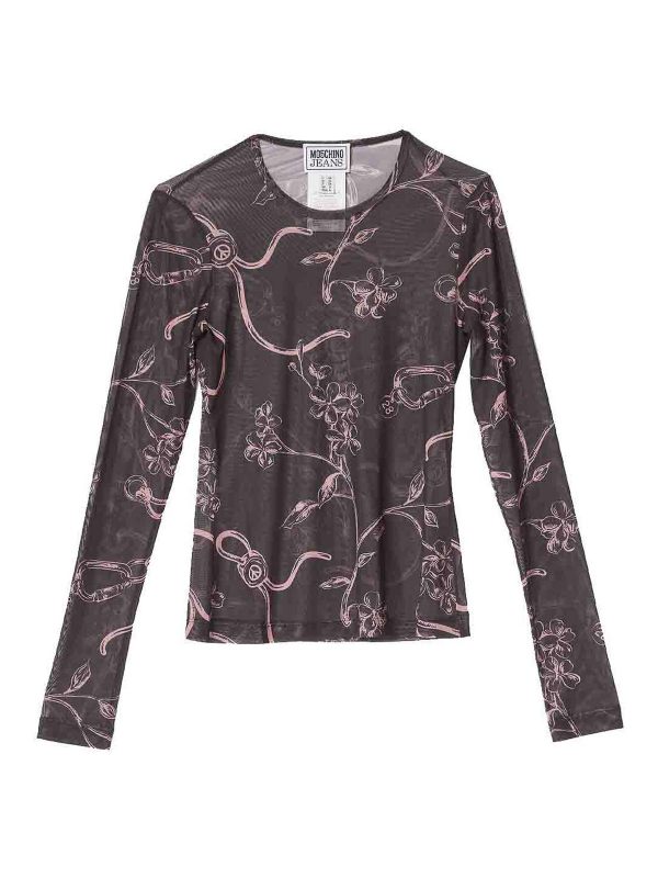 Moschino Jeans Pull Col Bateau - Noir