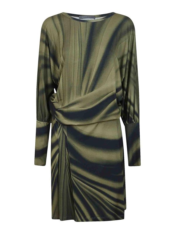 Alberta Ferretti Robe Au Genou - Vert