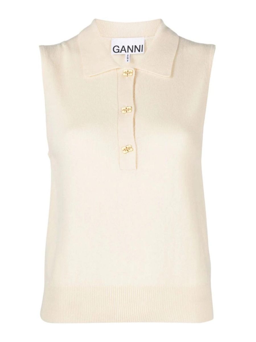 Ganni Polo - Blanc