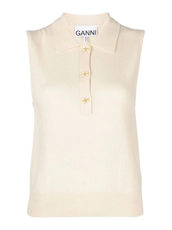 Ganni Polo - Blanc