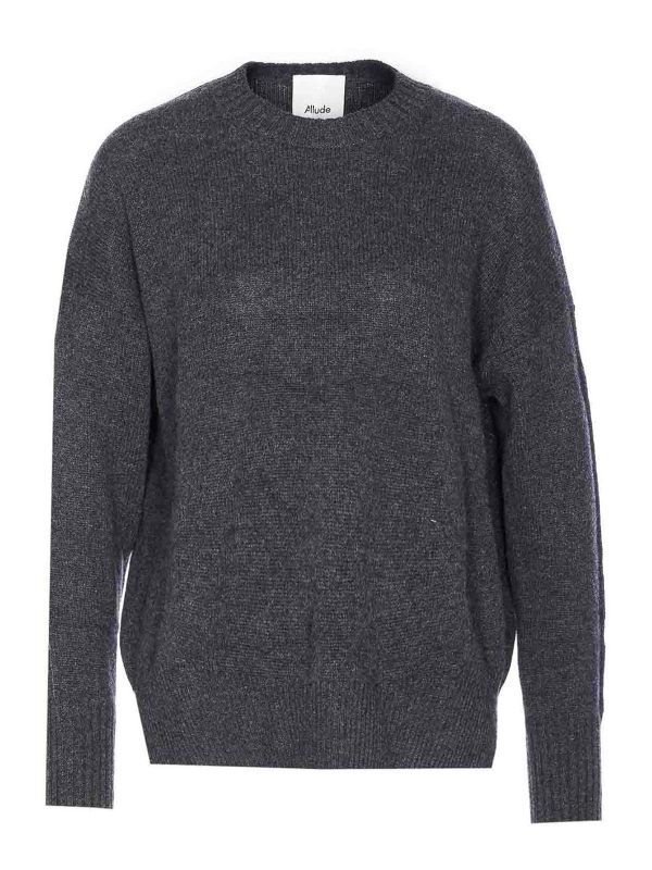 Allude Pull Col Rond - Gris