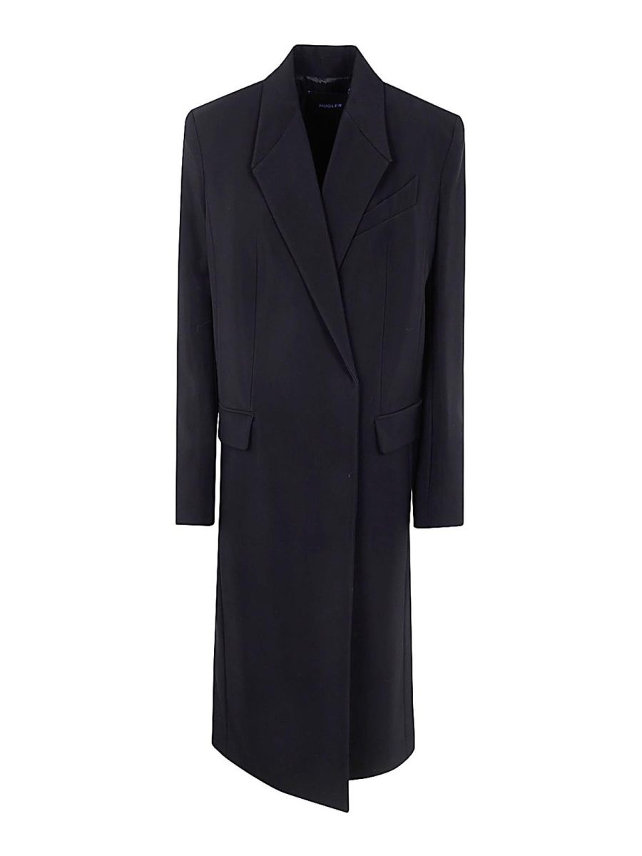 Mugler Manteau Court - Noir