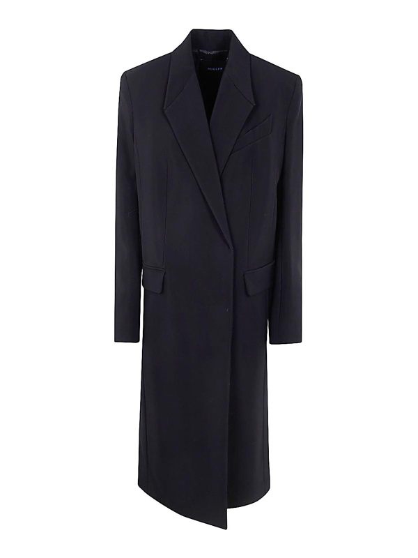 Mugler Manteau Court - Noir
