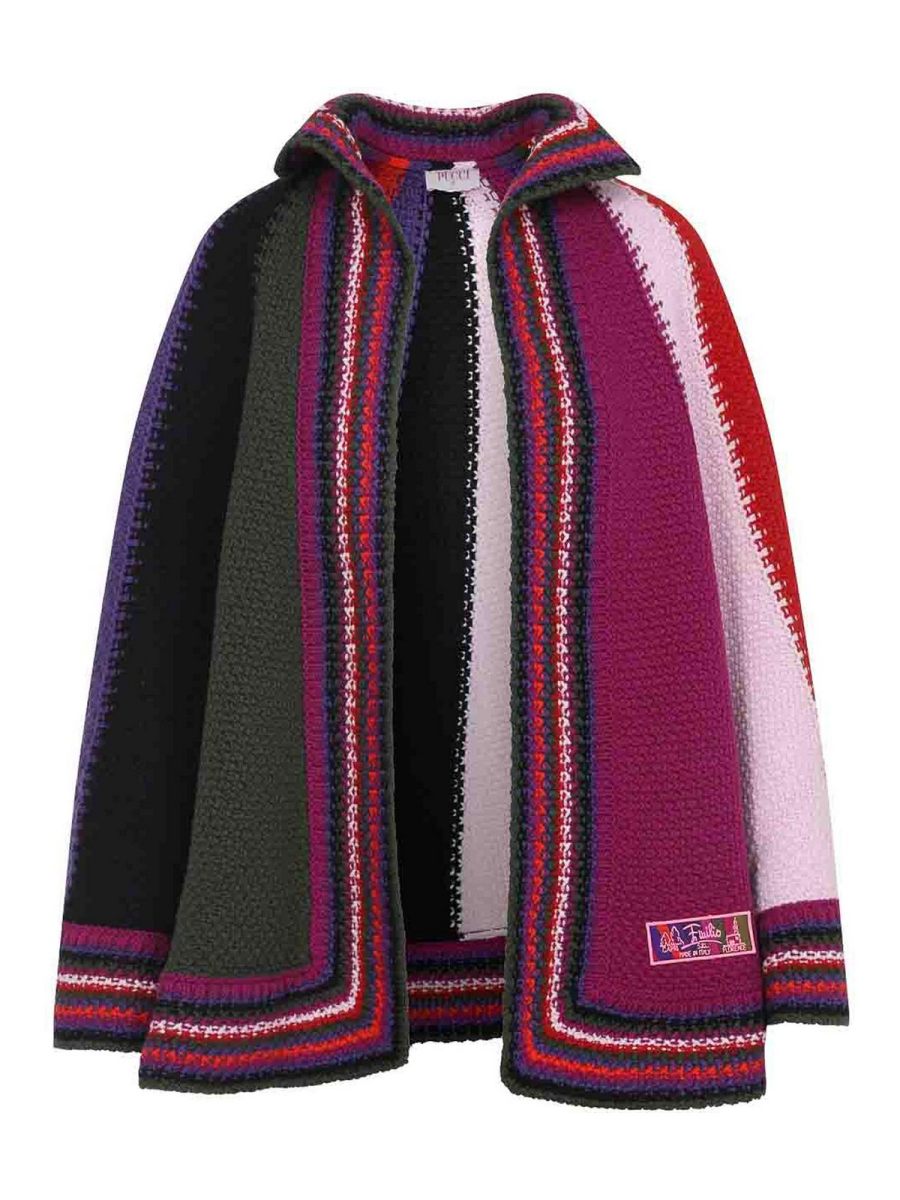 Emilio Pucci Manteau Au Genou - Multicolore