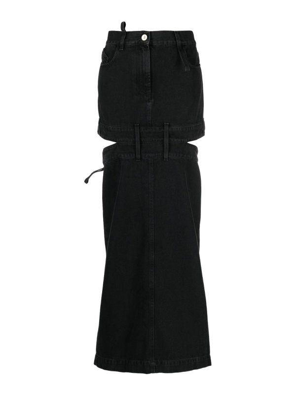 The Attico Jupe Midi - Noir