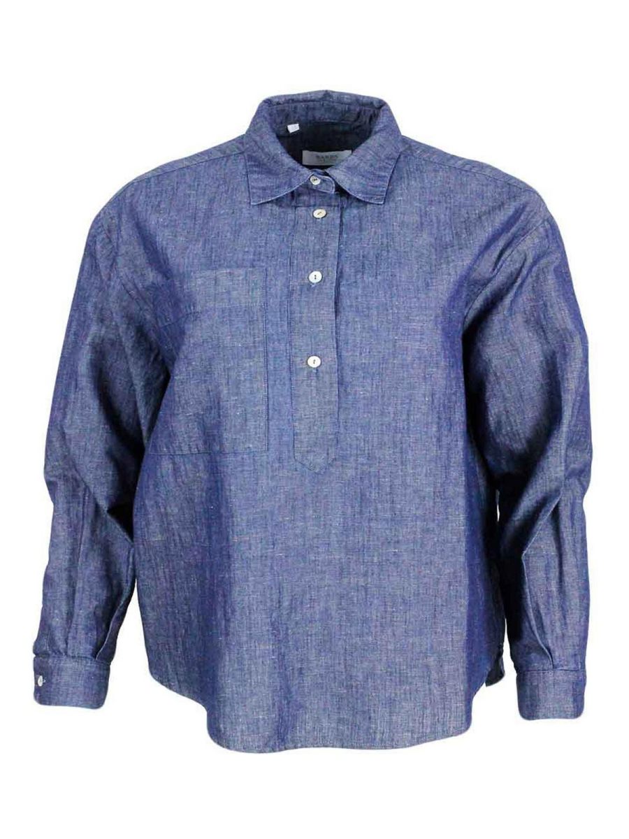 Barba Napoli Chemise - Foncé Délavé