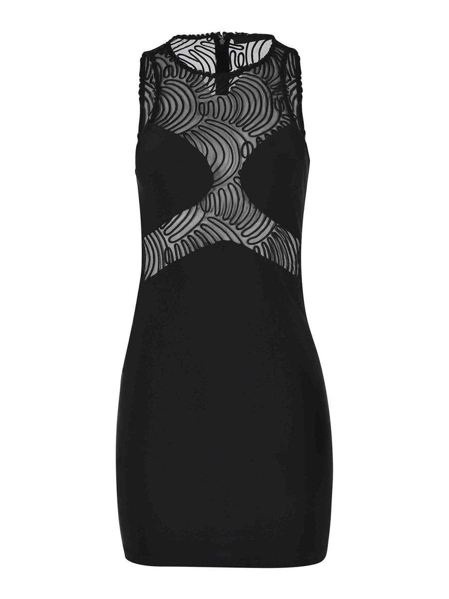 Rotate Birger Christensen Robe Au Genou - Noir