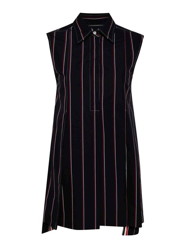 Thom Browne Robe Courte - Bleu Foncé