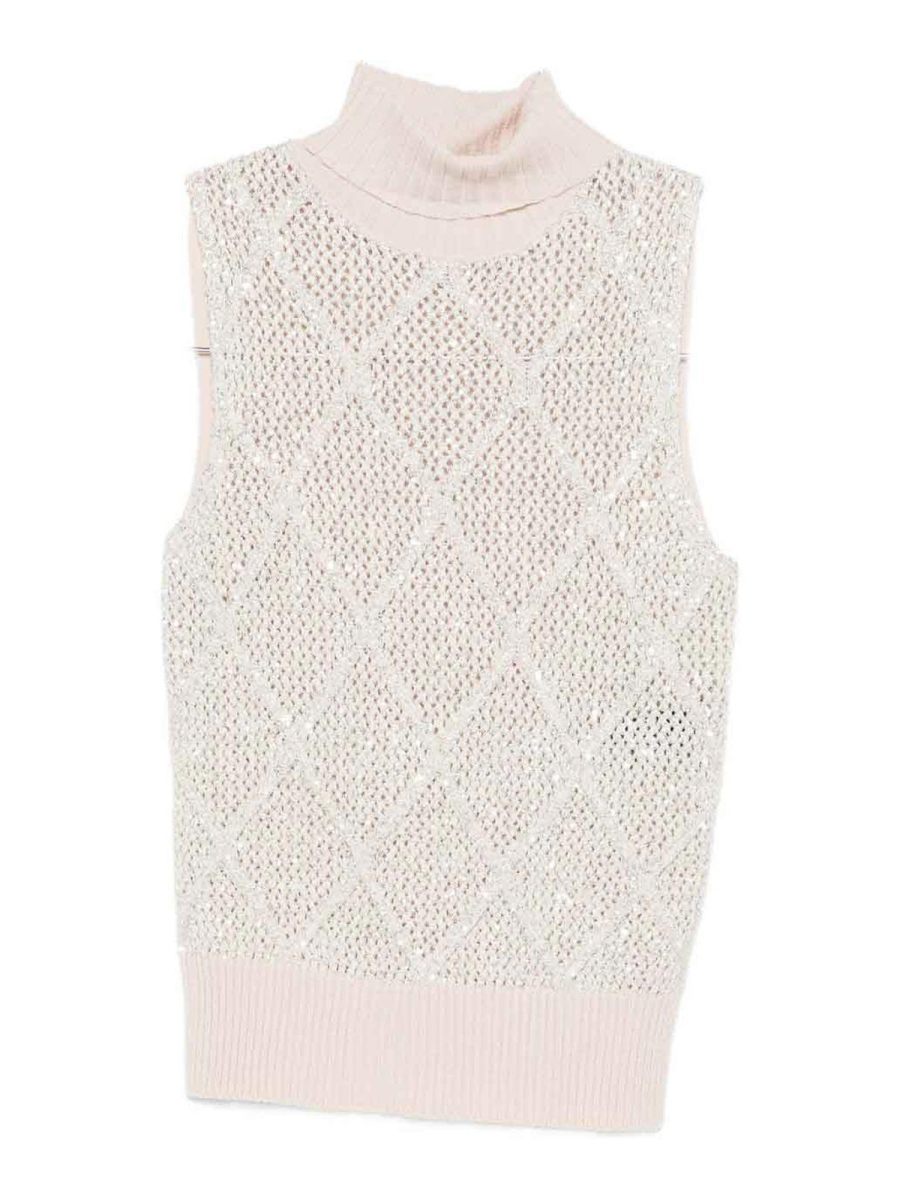 D. Exterior Pull Col Rond - Blanc