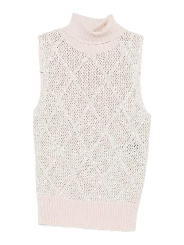 D. Exterior Pull Col Rond - Blanc