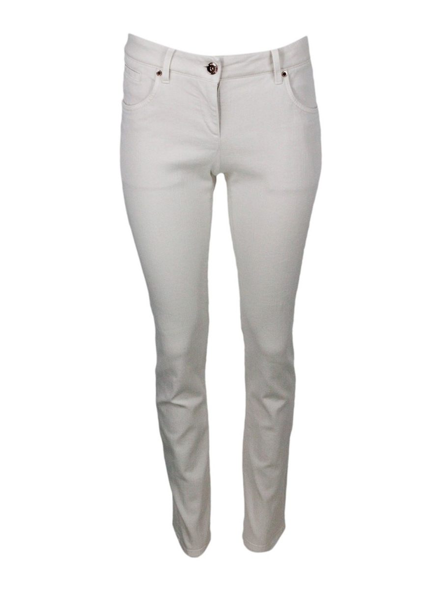 Brunello Cucinelli Jean Droit - Blanc