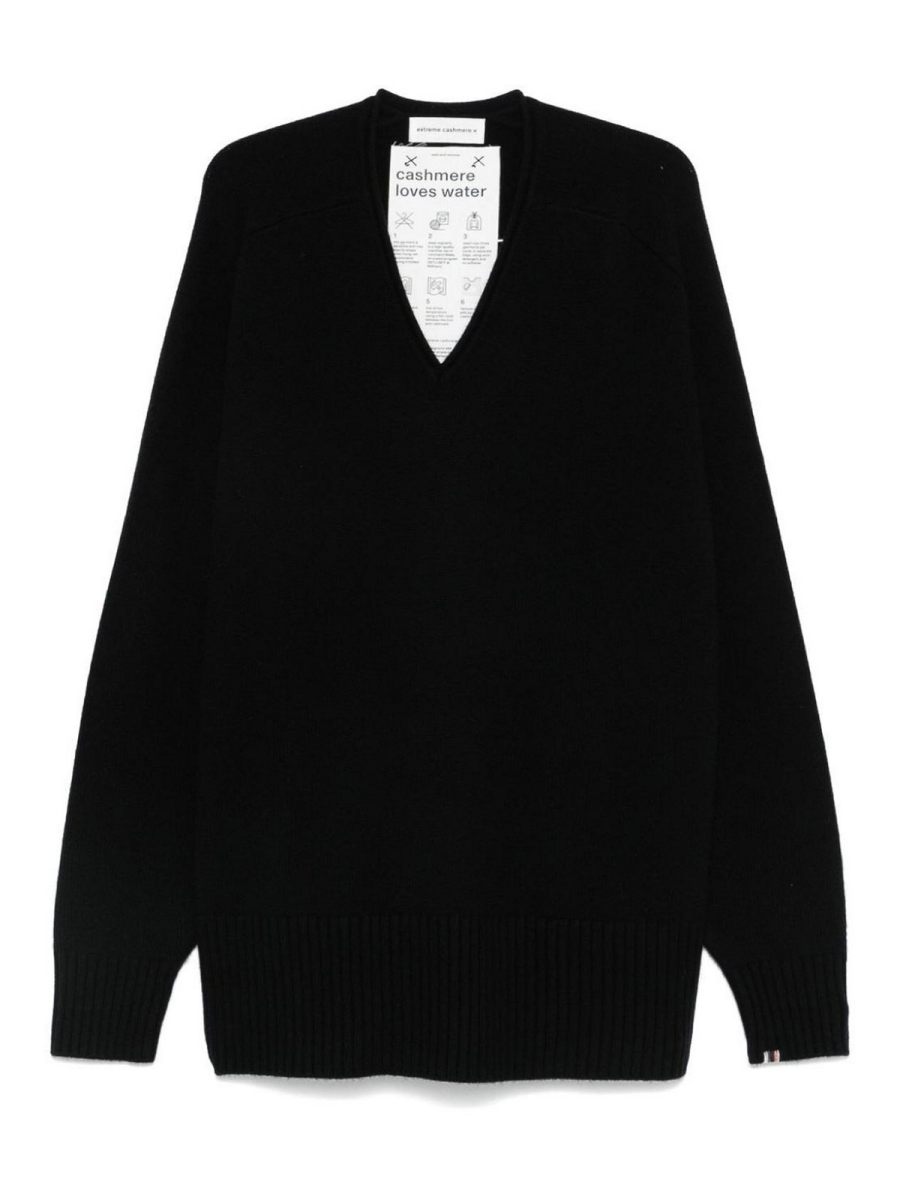 Extreme Cashmere Pull Col Bateau - Noir