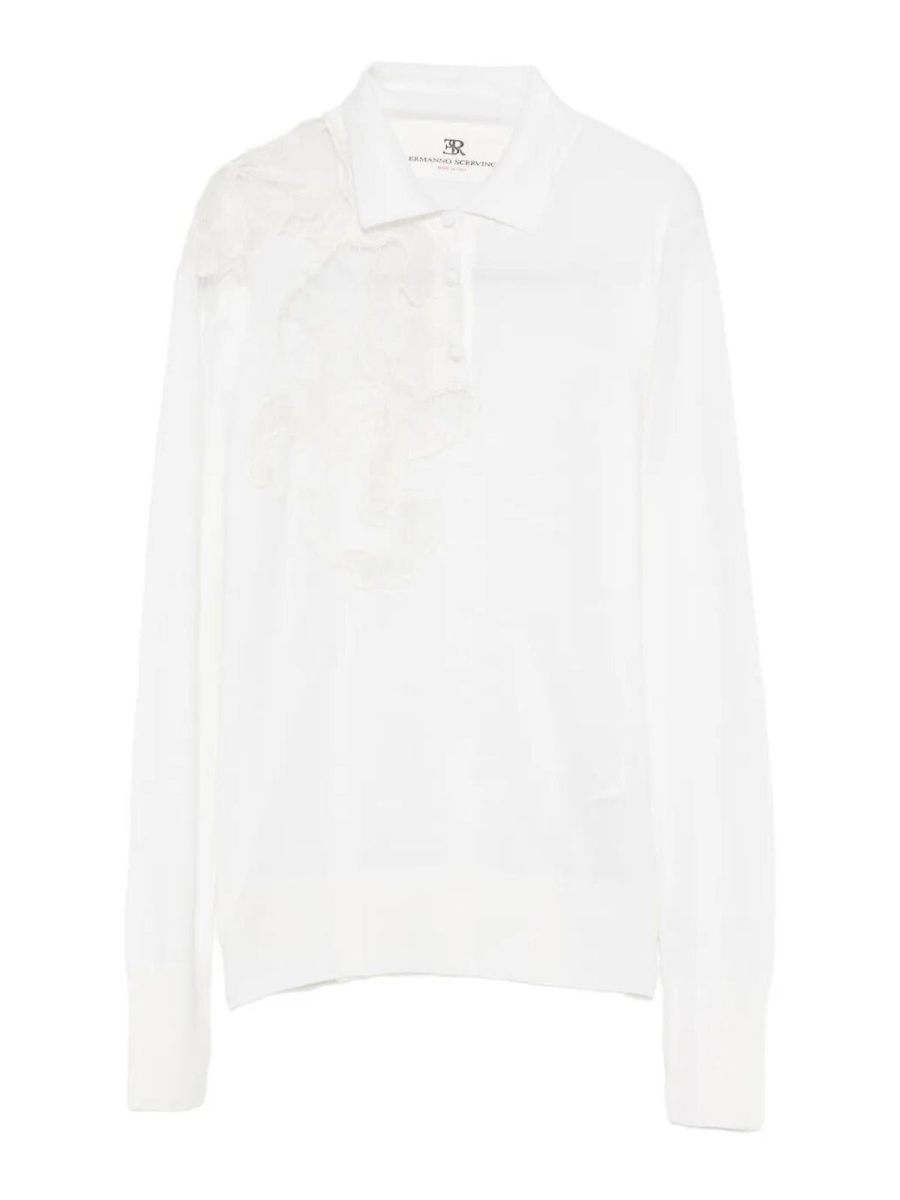 Ermanno Scervino Pull Col Roulé - Blanc