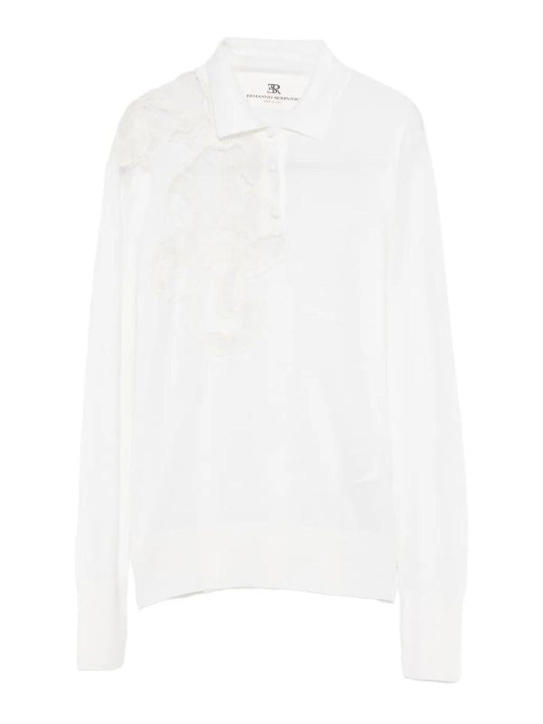Ermanno Scervino Pull Col Roulé - Blanc