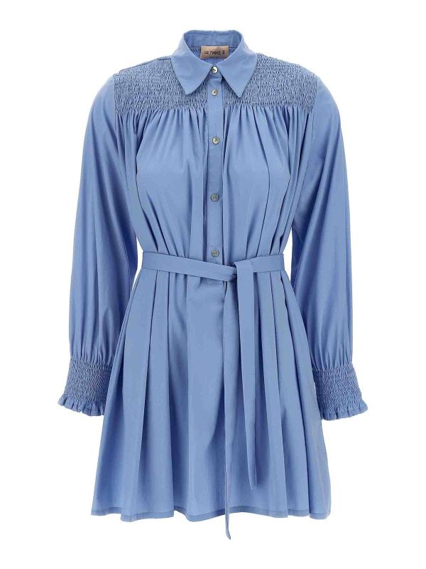 Le Twins Robe Au Genou - Bleu Clair