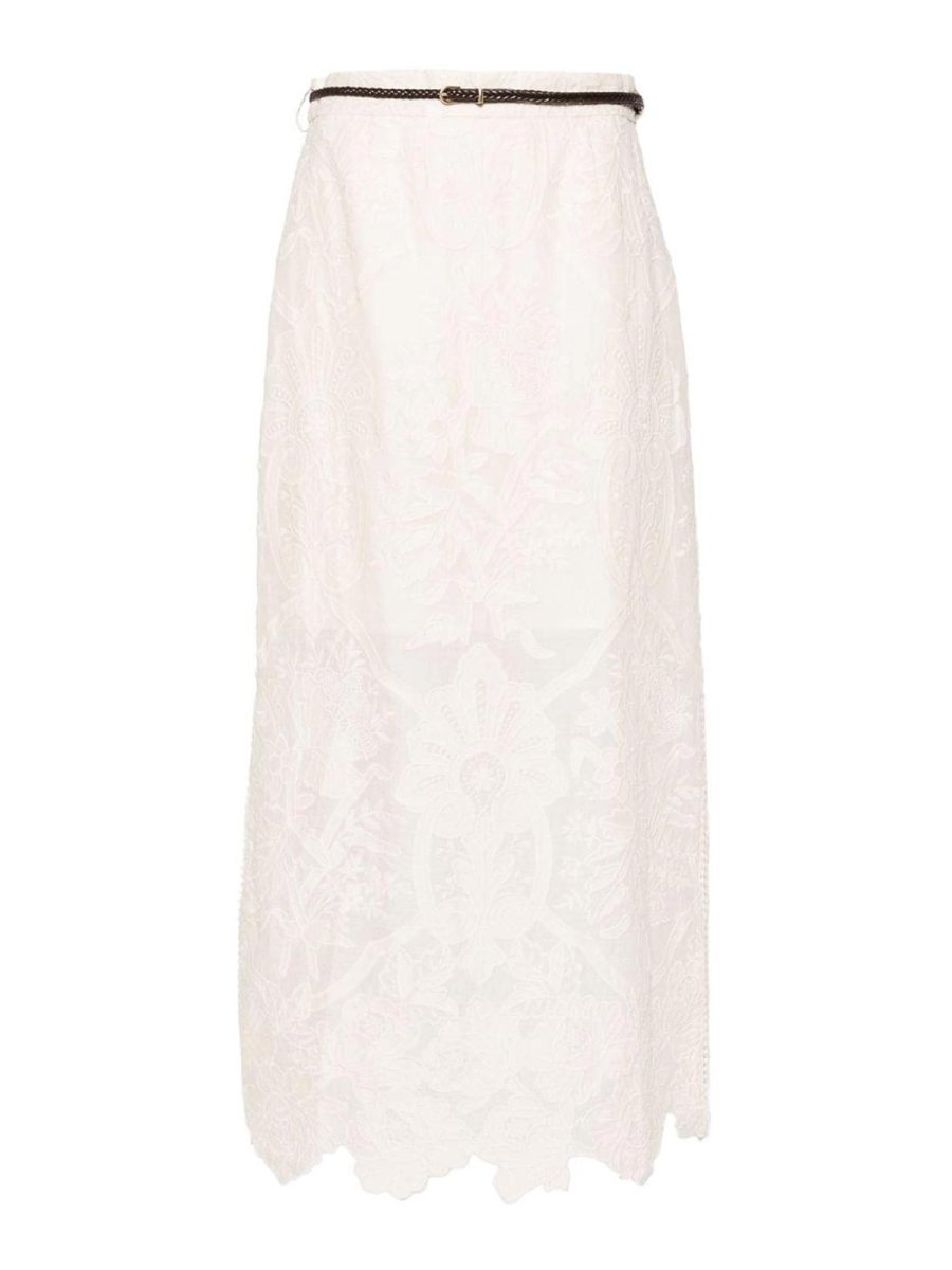 Zimmermann Jupe Midi - Beige