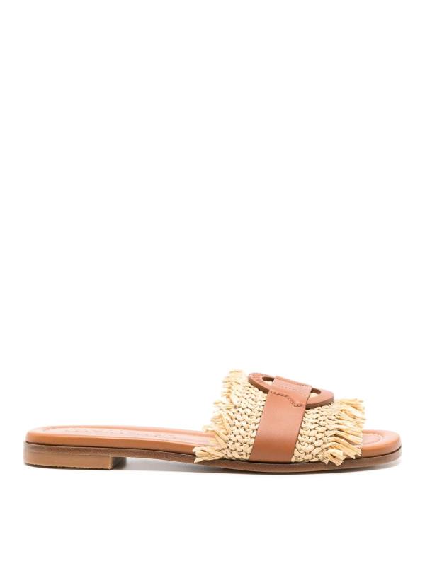 Moncler Tongs - Marron