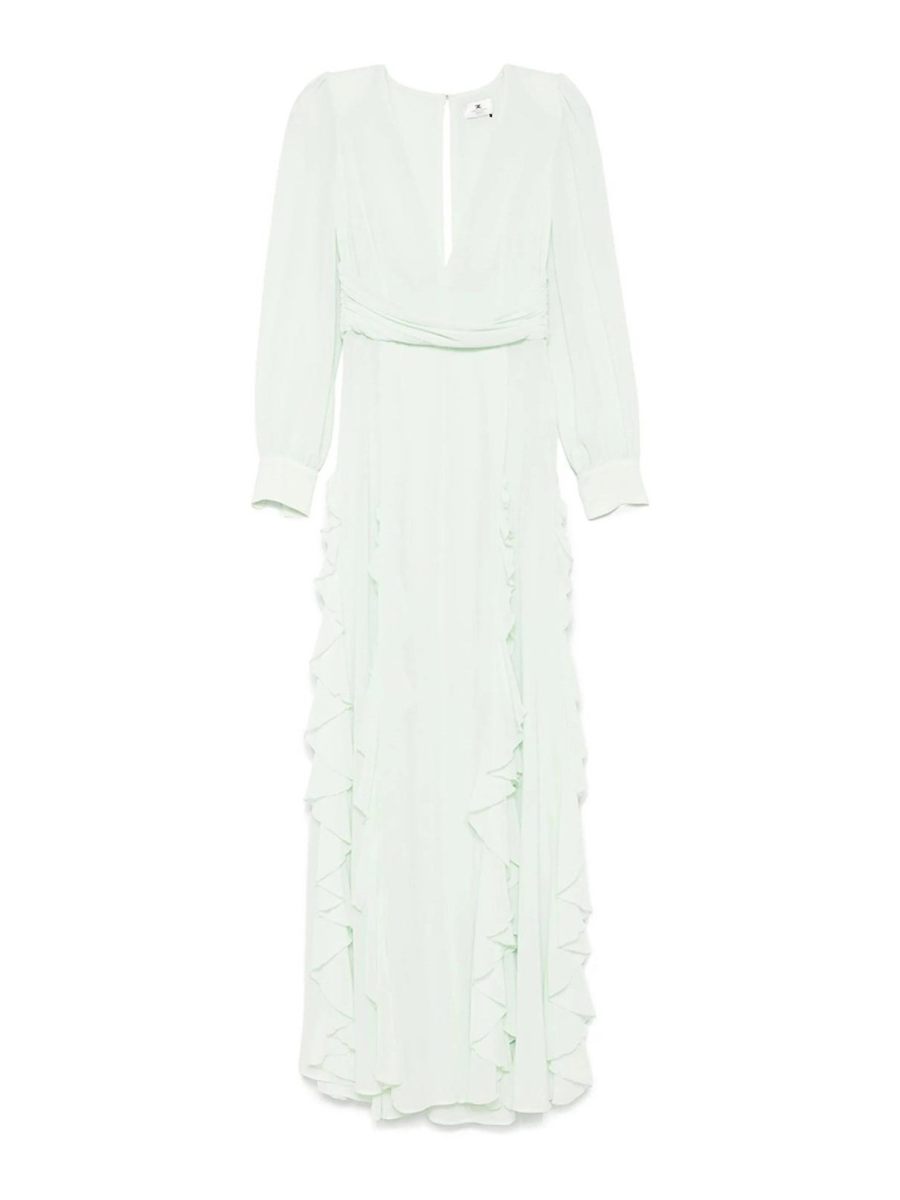 Elisabetta Franchi Robe Au Genou - Vert