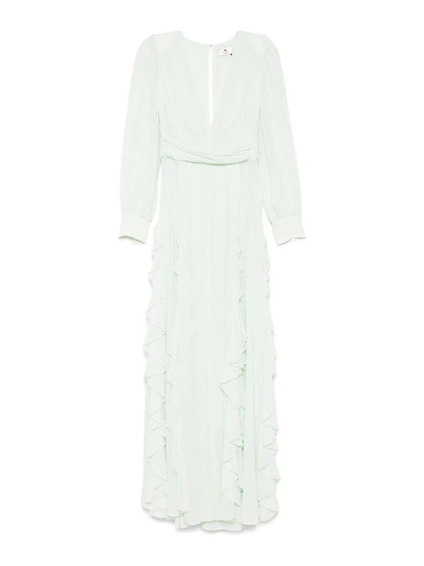 Elisabetta Franchi Robe Au Genou - Vert
