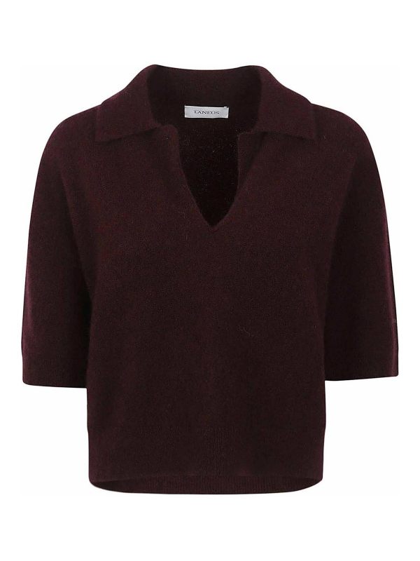 Laneus Pull Col Roulé - Rouge Brun