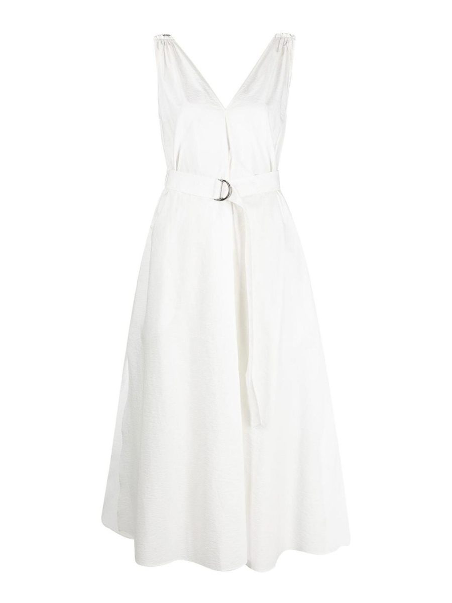 Brunello Cucinelli Robe Au Genou - Blanc